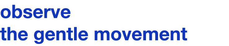 observe the gentle movement